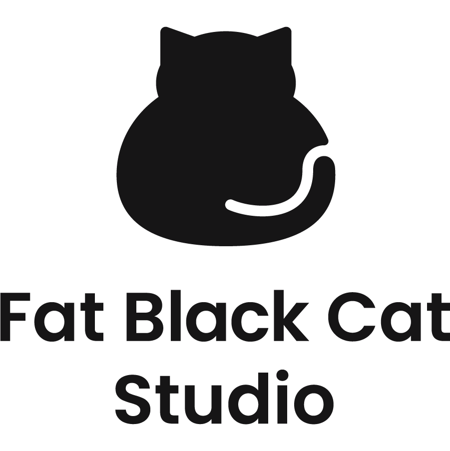 Fat Black Cat vertical logo