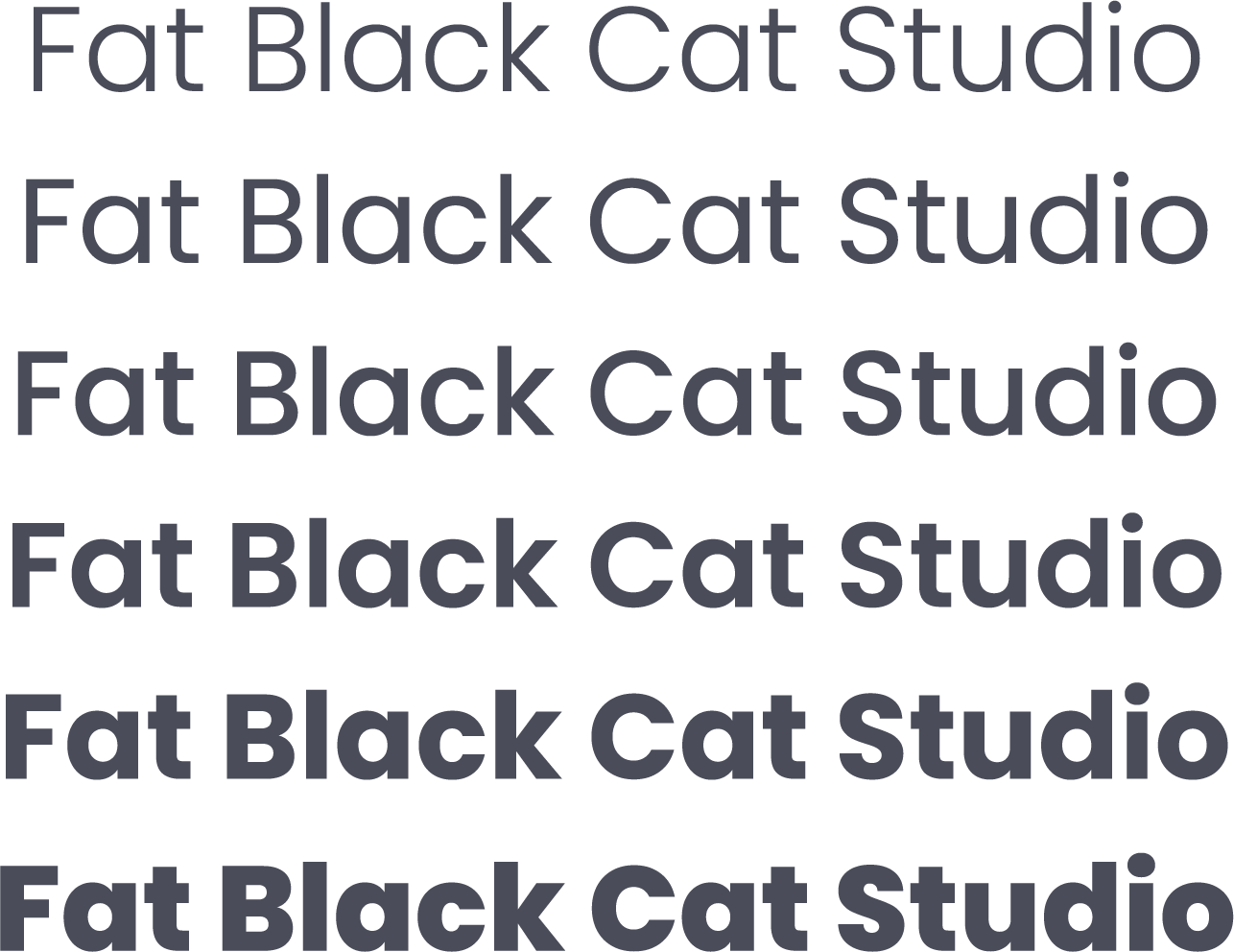 Fat Black Cat typeface
