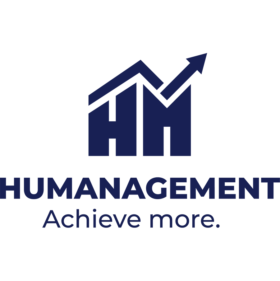 Humanagement logo navy on orange